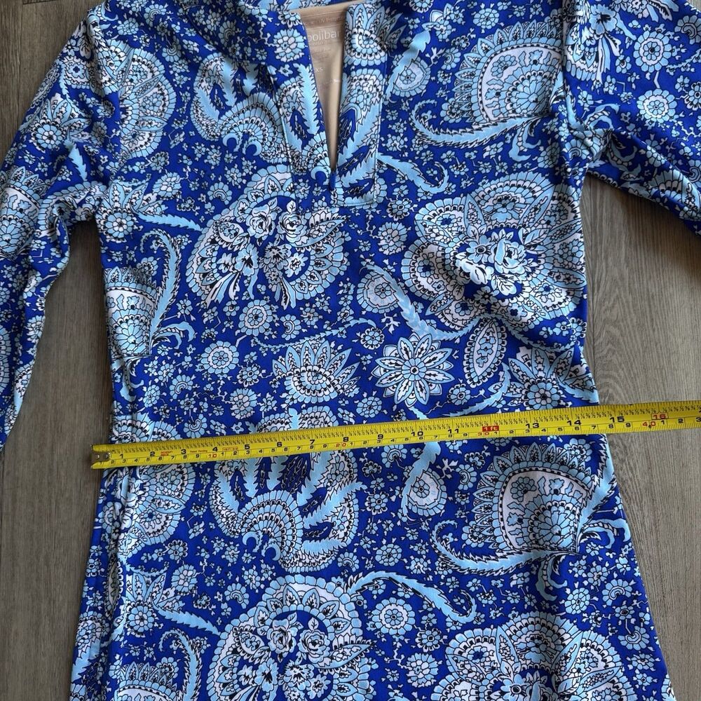 Coolibar Swim Dress Blue UPF 50 Plus Sun Protection XXS Long Sleeve Beach Shirt - Picture 6 of 13
